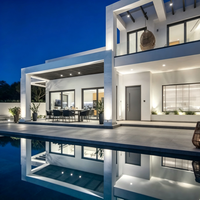 Villa préfabriquée moderne de luxe à 2 étages, structure en acier lourd, maisons préfabriquées portables, villas aux normes internationales à vendre