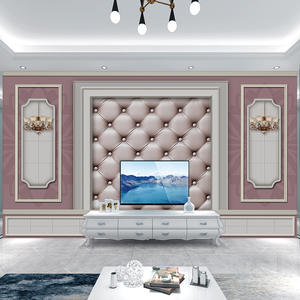 Tv fond mur papier peint salon nouvelle lumière luxe Style Mural moderne Simple Film et télévision revêtement mural - Product Image 2