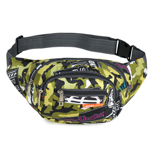 Nouvelle Sacoche Poitrine Homme Tendance Motif Camouflage Vert Lettres Sac Banane Sport Sac Bandoulière Voyage Printemps 2025 - Product Image 1