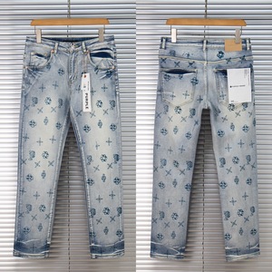Jeans en denim selvedge tendance pour <span class=keywords><strong>homme</strong></span>, coupe droite, bleu vieilli, style minimaliste et décontracté - Product Image 4
