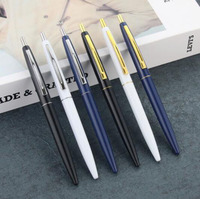 Stylo publicitaire NP-053 JR, corps fin, en plastique, 0,7 mm, logo personnalisé, stylo à bille, utilisation promotionnelle, impression sérigraphique