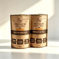Sachets de thé en gros de qualité alimentaire, pochettes verticales personnalisées avec logo imprimé, refermables à fermeture éclair pour l'emballage du thé