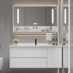 <span class=keywords><strong>MEGA</strong></span> 2025 Meuble de salle de bain mural moderne Armoire de rangement à tiroirs étanche de haute qualité avec miroir Vente <span class=keywords><strong>en</strong></span> gros - Product Image 5