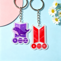 Porte-clés en acrylique Chiikawa imprimé UV, chaîne métallique étoile, pendentif de sac dessin animé, accessoire cadeau, vente en gros directe usine