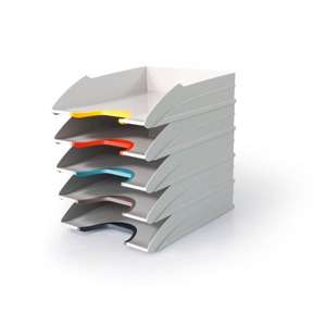 DURABLE - 7704-27 Letter trays VARICOLOR® MIX TRAY SET A4 (multi-pack) - EAN 4005546733029 <b>DESK</b> <b>ACCESSORIES</b> LETTER TRAYS - Product Image 1