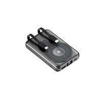 Chargeur sans fil magnétique portable 10000mAh Batterie Li-Polymère 15W Entrée Type-C Bureau Chevet Table de nuit Dortoir Maison Bureau