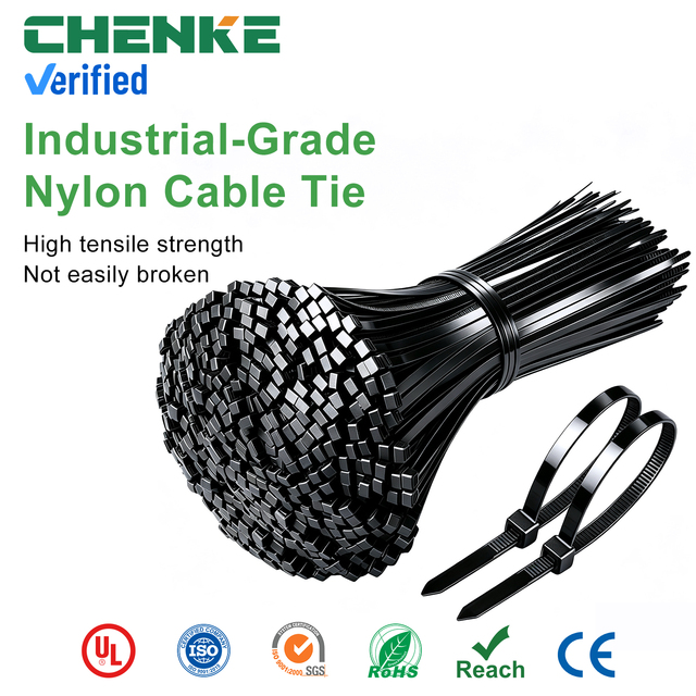 Chenke Manufacturer Self-Locking Nylon 66 Cable Ties 5x300mm CE ROHS Certified Industrial Use Eco-Friendly Free Sample Custom