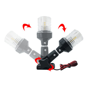Lampe LED verticale réglable à ancrage 6 pouces, orientable à 360 degrés, avec support en aluminium pour bateau et yacht, pour modernisation et rénovation - Product Image 2