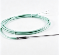 JUMO 901250/32-2043-3-2000-11-4000/000 Termokopel Berinsulasi Mineral Tipe J Berlapis Baja, Probe Suhu Fleksibel