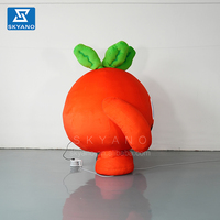 Ballons publicitaires gonflables personnalisés pour carottes et légumes, matériau en peluche, costume portable de mascotte