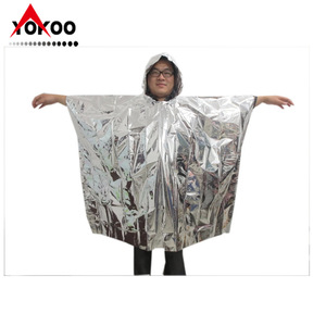 Poncho d'urgence 50x80 pouces, imperméable, équipement de survie en plein air - Product Image 3