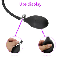 Super long plug anal gonflable, énorme dilatateur vaginal et anal, jouet de massage pour la prostate et le clitoris