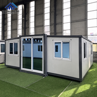 Maison préfabriquée moderne extensible à double aile pour la vie en famille et les projets résidentiels avec aménagement de chambre personnalisé, maison conteneur