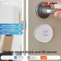Système de sécurité domestique, capteur intelligent de vibration Zigbee, application de contrôle à distance, détection d'inclinaison sur les axes XYZ, alarme, batterie CR2450, fonctionnement de 12 mois