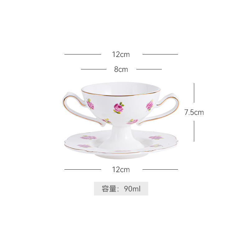 Little Rose Ice Cream Cup and Saucer