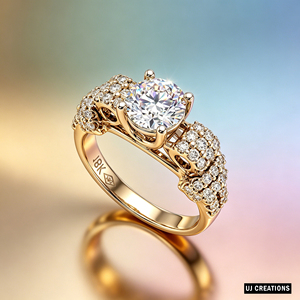 Bague de mariage personnalisée en or massif 10K 14K 18K avec diamant de laboratoire d'un carat certifié IGI, qualité VVS-VS, taille brillant, pour fête - Product Image 5