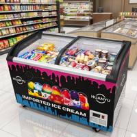 Flat Glass Lid Ice Cream Freezer GOST-R Top Open Design Easy Access for Storing and Displaying Bulk Ice Cream