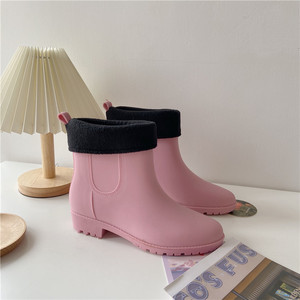 Botas de Lluvia Cortas de PVC para Mujer, Impermeables, Antideslizantes, de Goma, Tipo <span class=keywords><strong>Chelsea</strong></span>, para Viajes, para Todas las Estaciones - Product Image 5