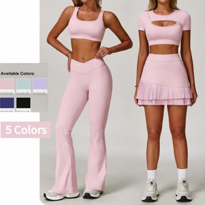 Set Yoga Olahraga Kustom Grosir, Pakaian Olahraga Gym, Pakaian Olahraga Wanita, Pakaian Fitness, Set Pakaian Aktif - Product Image 1