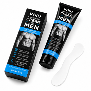 Crème dépilatoire pour hommes VSIU douce et non irritante 120g, crème dépilatoire dermatologiquement approuvée pour les peaux sensibles des hommes - Product Image 1