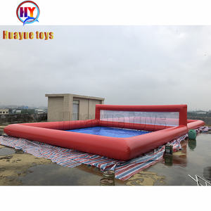 Campo da Beach Volley Gonfiabile Grande per Giochi in Acqua, Campo da Beach Volley Gonfiabile per Piscina, Parco Acquatico con Rete, Giardino Gonfiabile - Product Image 5