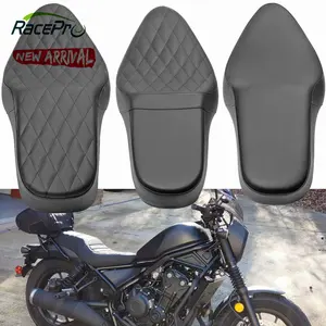 RACEPRO नई मोटरसाइकिल सीट मोटरसाइकिल काले मोर्चा सवार चालक सोलो सीट तकिया के लिए होंडा विद्रोही CMX 250 300 500 2017-2022