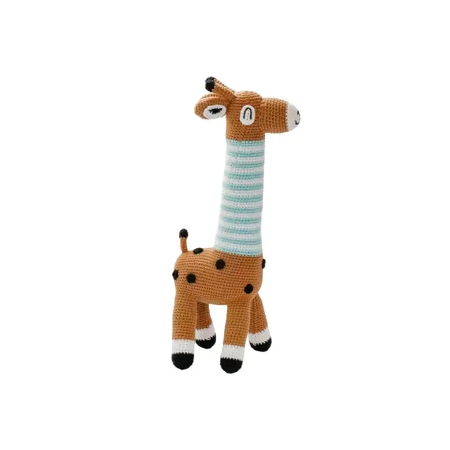 Kawaii Amigurumi De Malha De Brinquedo Recheado Crochet Handmade Cartoons Girafa Animais Personalizados com Private Label Para Venda
