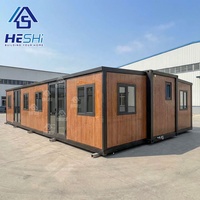 Maison préfabriquée extensible en conteneur de 20 pieds et 40 pieds, maison préfabriquée pour expédition, appartement pour grand-mère avec 2, 4 ou 5 chambres