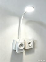 Lampe de lecture de chevet LED portable moderne pour hôtel, avec prise murale européenne, flexible, CCT, contrôle tactile progressif, blanc doux