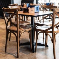 Revêtement en poudre pour restaurant commercial de gros Base de table basse Base de table en fonte d'aluminium métallique