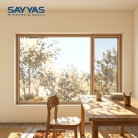 Ventana Moderna de Aluminio y Madera Sayyas N110-slim, Ventana de Madera Revestida de Aluminio, Insonorizada, Pasiva, Abatible y Oscilobatiente, Precio
