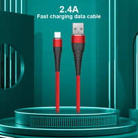 2024 nouveau câble de charge rapide 2.4A câble de données usb incassable port usb mirco pour téléphone portable