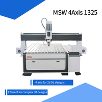 Maquinaria CNC para Trabajar la Madera, Router CNC 1325 de 4 Ejes 3D con Máquina de Tallado de Madera Rotatoria para Decoración de Muebles