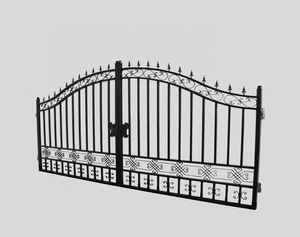 Cancelli da Giardino in Ferro Battuto Moderni e Semplici per Esterni, Ultimi Design Personalizzabili - Product Image 1