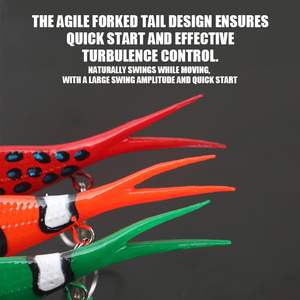 Señuelo de Pesca con Vibración Suave de 13.4cm/67g, Cola Bifurcada, Anzuelo Triple, Ojos Realistas, para Pesca en Agua Salada - Product Image 5