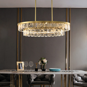 Postmodern Luxury All-Copper Crystal Chandelier Elegant Grand Living Room <b>Dining</b> Room Villa <b>Dining</b> Room <b>Light</b> Pendant <b>Light</b> - Product Image 6