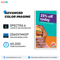 Pantalla E-Ink Refee de 13.3 Pulgadas, 32 Pulgadas, Color, Papel Electrónico Ecológico, Batería Spectra 6, Señalización Digital, Pantalla Publicitaria para Comercios