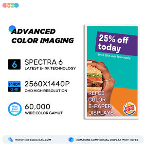 Refee e-mürekkep ekran 13.3 32 inç renkli e-kağıt çevre dostu Spectra 6 pil dijital tabela perakende reklam panosu ekran - Product Image 3