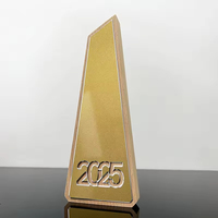 Trophée de récompense en bois de plaque d'aluminium personnalisé Certification commerciale Trophée en bois personnalisé