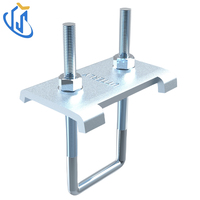 Adaptateur de poutre en acier au carbone ultra-résistant UTT1103, pince pour profilés en U, pour la connexion des poutres en I et des systèmes de support en acier profilé
