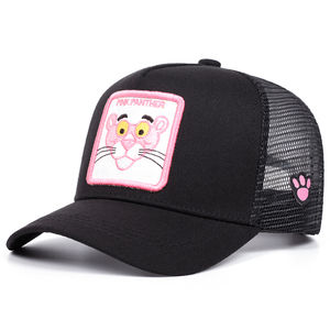 Venta al por mayor de dibujos animados <span class=keywords><strong>Rosa</strong></span> travieso leopardo gorra de béisbol algodón Pink Panther camión malla sombrero - Product Image 3