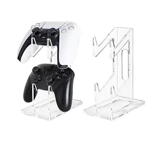 Présentoir personnalisé en acrylique transparent à 2 niveaux pour manette de jeu Support universel en acrylique pour magasin