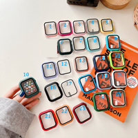 Funda Protectora para Reloj Inteligente con Cristal Templado, Compatible con Apple Watch Serie 3, 5, 6, 7, 8, 9, Tamaños 38mm, 40mm, 41mm, 42mm, 44mm, 45mm, Venta al Por Mayor