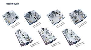 บ้าน40Ft 20FT สำเร็จรูปแบบขยายได้บ้านแบบแยกส่วนบ้านแบบพกพา - Product Image 3