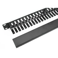 Gestion de câbles en rack métallique 1U/2U avec capuchon pour accessoires de baie réseau