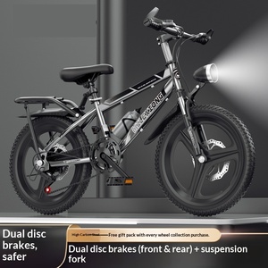 Vélo de montagne pour enfants, garçons et filles, cadre en acier à haute teneur en carbone, absorption des chocs, frein à disque, roue monobloc - Product Image 3