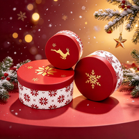 Tube d'expédition de Noël surprise en matériaux biodégradables, boîte cylindrique en papier personnalisée, boîte en carton pour les fêtes