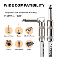 Câble de guitare de 3 mètres pour basse et guitare électrique, câble audio en PVC