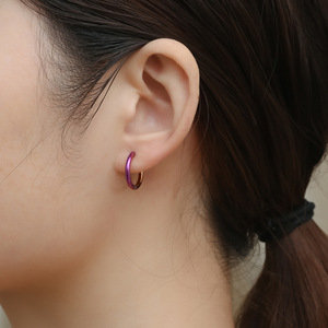 Cartilage Helix Lobes <strong>Sleeper</strong> Hoop <strong>Earrings</strong> for <strong>Men</strong> Women 8mm/10mm/12mm/14mm Stainless Steel Hypoallergenic Round Hoop <strong>Earrings</strong> - Product Image 5