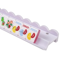 Supports de Mahjong personnalisables en acrylique violet clair de 19 pouces, faits à la main, avec bords festonnés